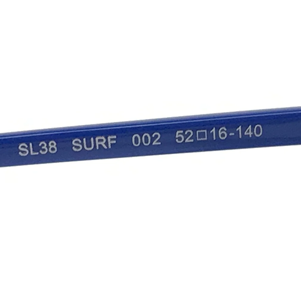 Saint Laurent Sunglasses SL38 SURF 002 Blue Horn Rim Frames with Blue Lenses